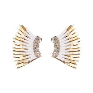 Mignonne Gavigan White/Gold Mini Wing Earrings
